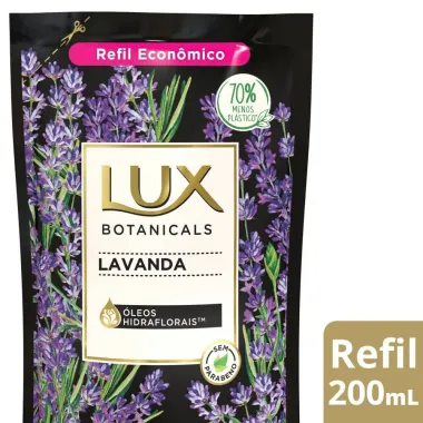 Sabonete Liquido Lux Botanicals Lavanda Óleos Hidraflorais Pele Renovada Refil 200ml