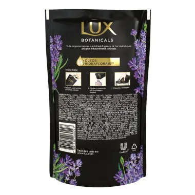 Sabonete Liquido Lux Botanicals Lavanda Óleos Hidraflorais Pele Renovada Refil 200ml