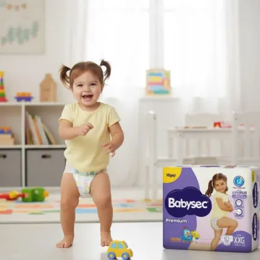 Fralda Infantil Babysec Premium Hiper XXG com 52 Unidades