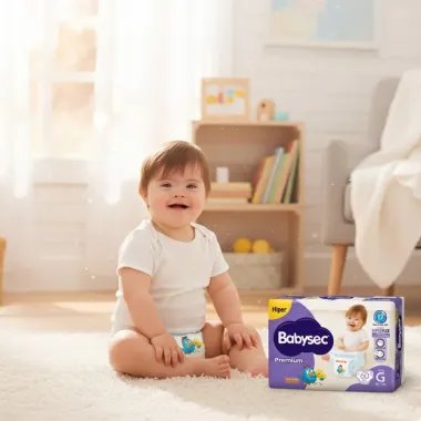 Fralda Infantil Babysec Premium Hiper G com 60 Unidades