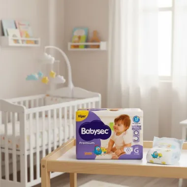 Fralda Infantil Babysec Premium Hiper G com 60 Unidades