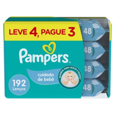 Len&ccedil;os Umedecidos Pampers 192 Unidades
