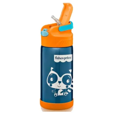 Copo Térmico Fisher-price Aço Inox Azul 400ml