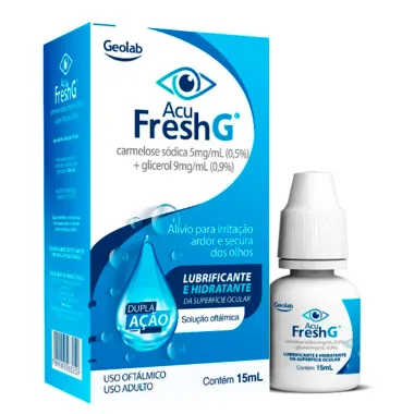 Acu Fresh G Solução 5mg/ml + 9mg/ml Solução Oftálmica com 15ml Frasco