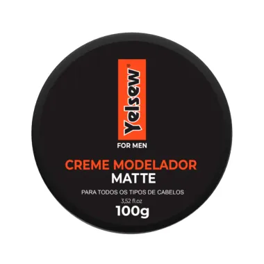 Creme Modelador Yelsew For Men Mate para Todos os Tipos de Cabelo 100g