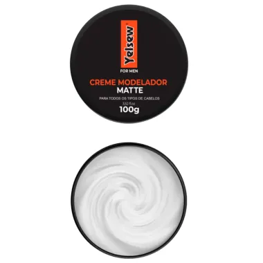 Creme Modelador Yelsew For Men Mate para Todos os Tipos de Cabelo 100g