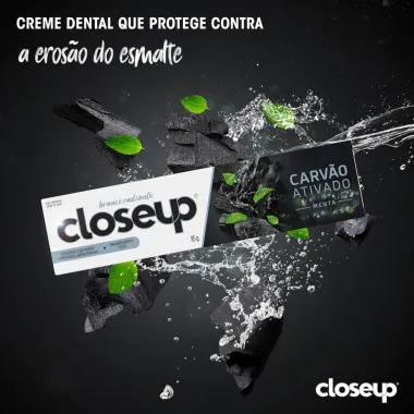Creme Dental CLOSEUP Carv&atilde;o Ativado 85g