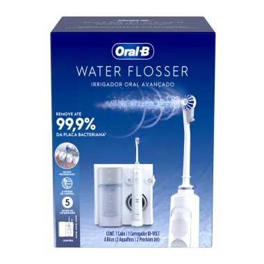 Irrigador Oral Avançado Water Flosser Oral B Bivolt com 4 Bicos