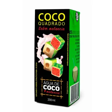 Água de Coco Sabor Melancia Coco Quadrado 200ml