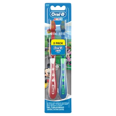 Escova Dental Oral B Kids Disney Mickey Cores Sortidas com 2 Unidades