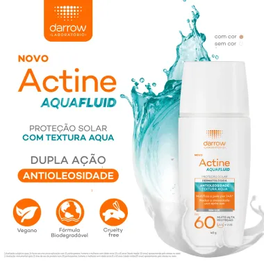 Protetor Solar Actine Aquafluid FPS 60 sem Cor 40g