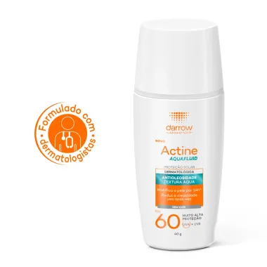 Protetor Solar Actine Aquafluid FPS 60 sem Cor 40g