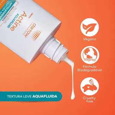 Protetor Solar Actine Aquafluid FPS 60 sem Cor 40g