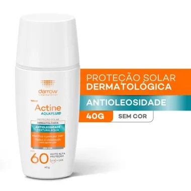 Protetor Solar Actine Aquafluid FPS 60 sem Cor 40g
