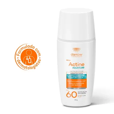 Protetor Solar Actine Aquafluid FPS 60 sem Cor 40g