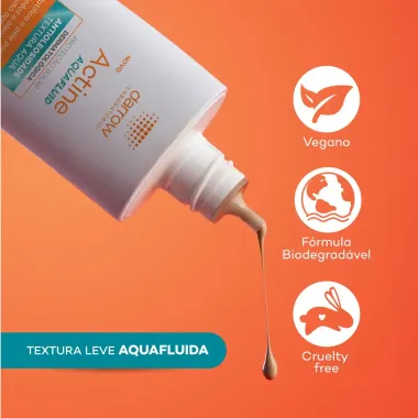 Protetor Solar Actine Aquafluid FPS 60 Tom 1.5 Claro/M&eacute;dio 40g