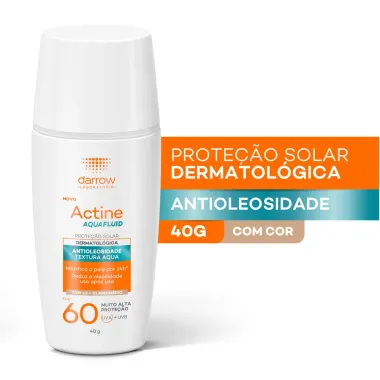 Protetor Solar Actine Aquafluid FPS 60 Tom 1.5 Claro/M&eacute;dio 40g