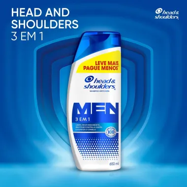 Shampoo Anticaspa Head & Shoulders Men 3 em 1 650ml