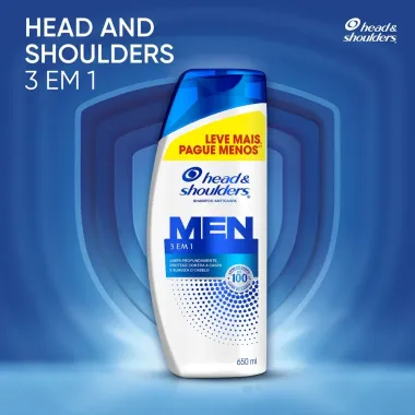 Shampoo Anticaspa Head & Shoulders Men 3 em 1 650ml