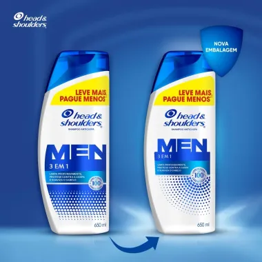 Shampoo Anticaspa Head & Shoulders Men 3 em 1 650ml