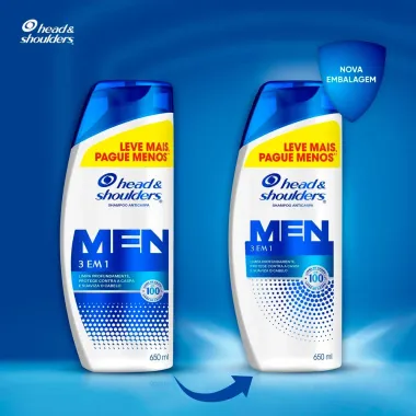 Shampoo Anticaspa Head & Shoulders Men 3 em 1 650ml