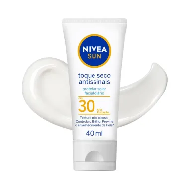 Protetor Solar Facial Nivea Sun Toque Seco Antissinais FPS 30 40ml