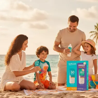 Protetor Solar Sunless FPS 50 e Protetor Solar Kids FPS 60 120g Cada