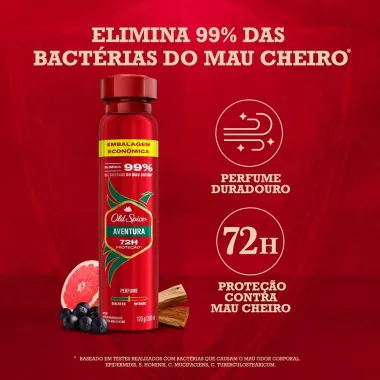 Desodorante Old Spice Aventura Aerossol Antitranspirante  200ml