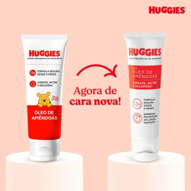 Creme Preventivo de Assaduras Huggies Hidrata Nutre e Recupera com &Oacute;leo de Am&ecirc;ndoas 30g