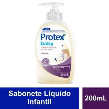 Sabonete L&iacute;quido Protex Baby da Cabe&ccedil;a aos P&eacute;s Lavanda 200ml