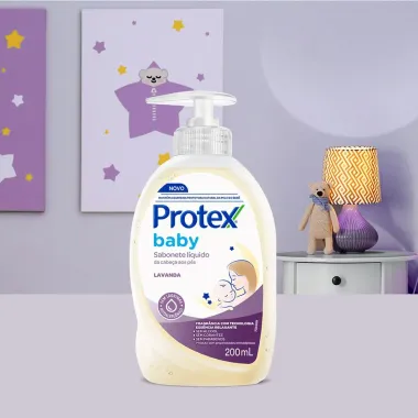 Sabonete L&iacute;quido Protex Baby da Cabe&ccedil;a aos P&eacute;s Lavanda 400ml