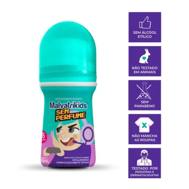 Desodorante Infantil Malvatrikids Sem Perfume 8+ Anos 65ml