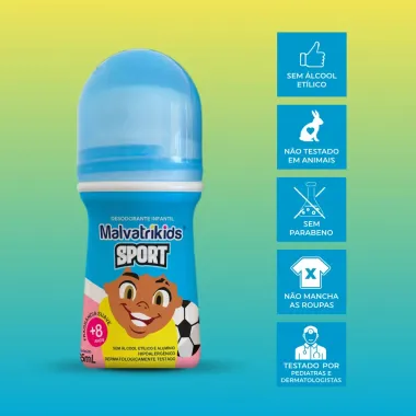 Desodorante Infantil Malvatrikids Sport 8 + Anos 65ml