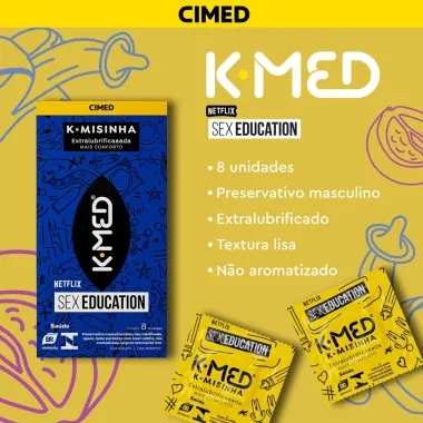K-Misinha K-Med Preservativo Extralubrificada Sex Education 8 Unidades