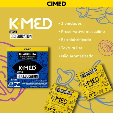 K-Misinha K-Med Preservativo Extralubrificada Sex Education 3 Unidades