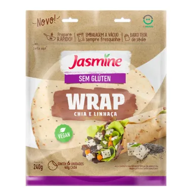 Wrap Jasmine Sabor Chia e Linhaça Vegan 240g Sachê