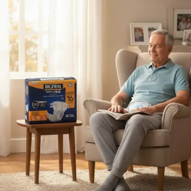 Fralda Geriátrica Bigfral Derma Plus Noturna Unissex Tamanho G  Descartável com 16 Unidades