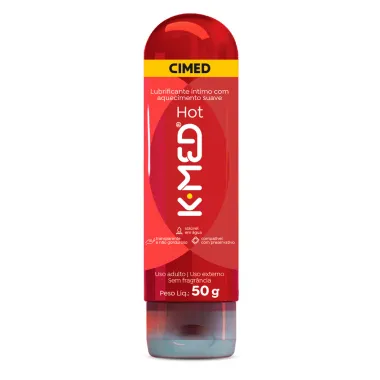 Gel Lubrificante Íntimo K-Med Hot 50g Frasco