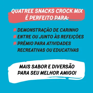 Quatree Snacks Biscoito Mix para Cães Crock Adultos 400g