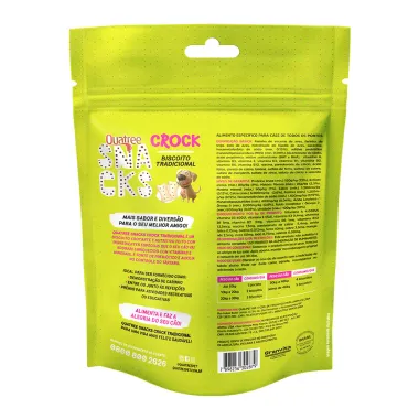 Snacks Biscoito Quatree Crock Tradicional para Cães Crock Adultos Todos os Portes 400g