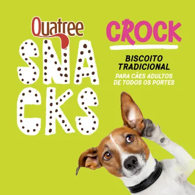 Snacks Biscoito Quatree Crock Tradicional para Cães Crock Adultos Todos os Portes 400g