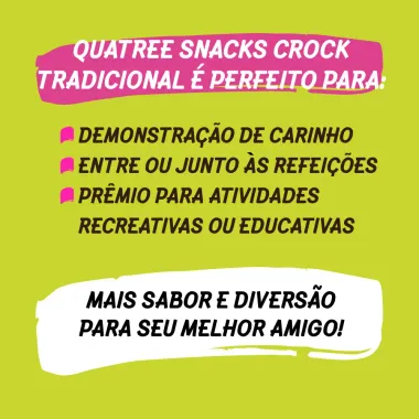 Snacks Biscoito Quatree Crock Tradicional para Cães Crock Adultos Todos os Portes 400g