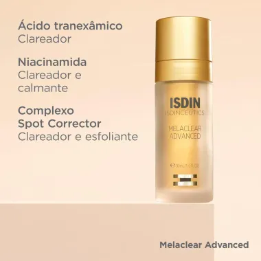 Sérum Facial Clareador Isdin Melaclear Advanced 30ml Fórmula