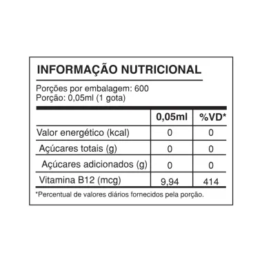 Vitamina B-12 Health Labs 9,94mcg Sabor Frutas Vermelhas com 30ml