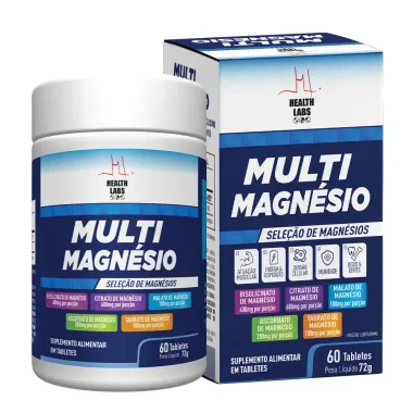 Mult Magn&eacute;sio Healt Labs 60 Tabletes