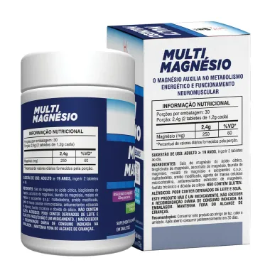 Mult Magn&eacute;sio Healt Labs 60 Tabletes