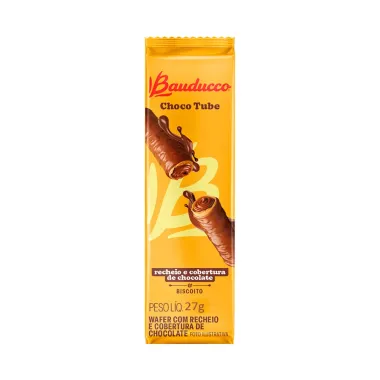 Choco Tube Bauducco Wafer com Recheio e Cobertura de Chocolate 27g