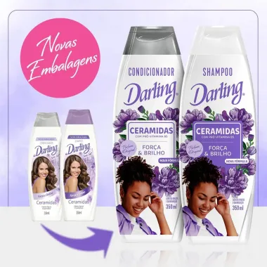 Shampoo Darling Ceramidas For&ccedil;a e Brilho 350ml