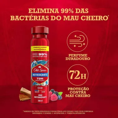 Desodorante Old Spice Refrescante Spray Antitranspirante 200ml Embalagem Econômica