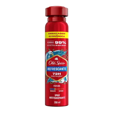 Desodorante Old Spice Refrescante Aerossol 72h Antitranspirante Embalagem Econômica 200ml